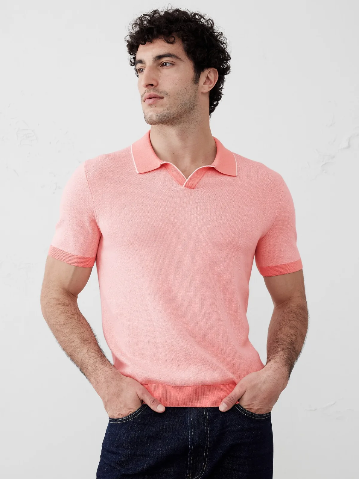 Birdseye Stitch Polo by Banana Republic