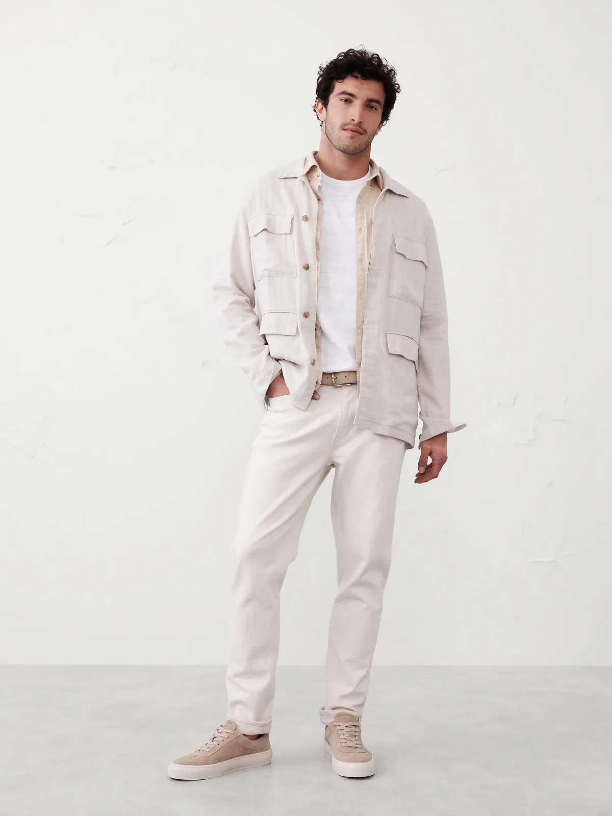 Linen-Blend Field Jacket by Banana Republic