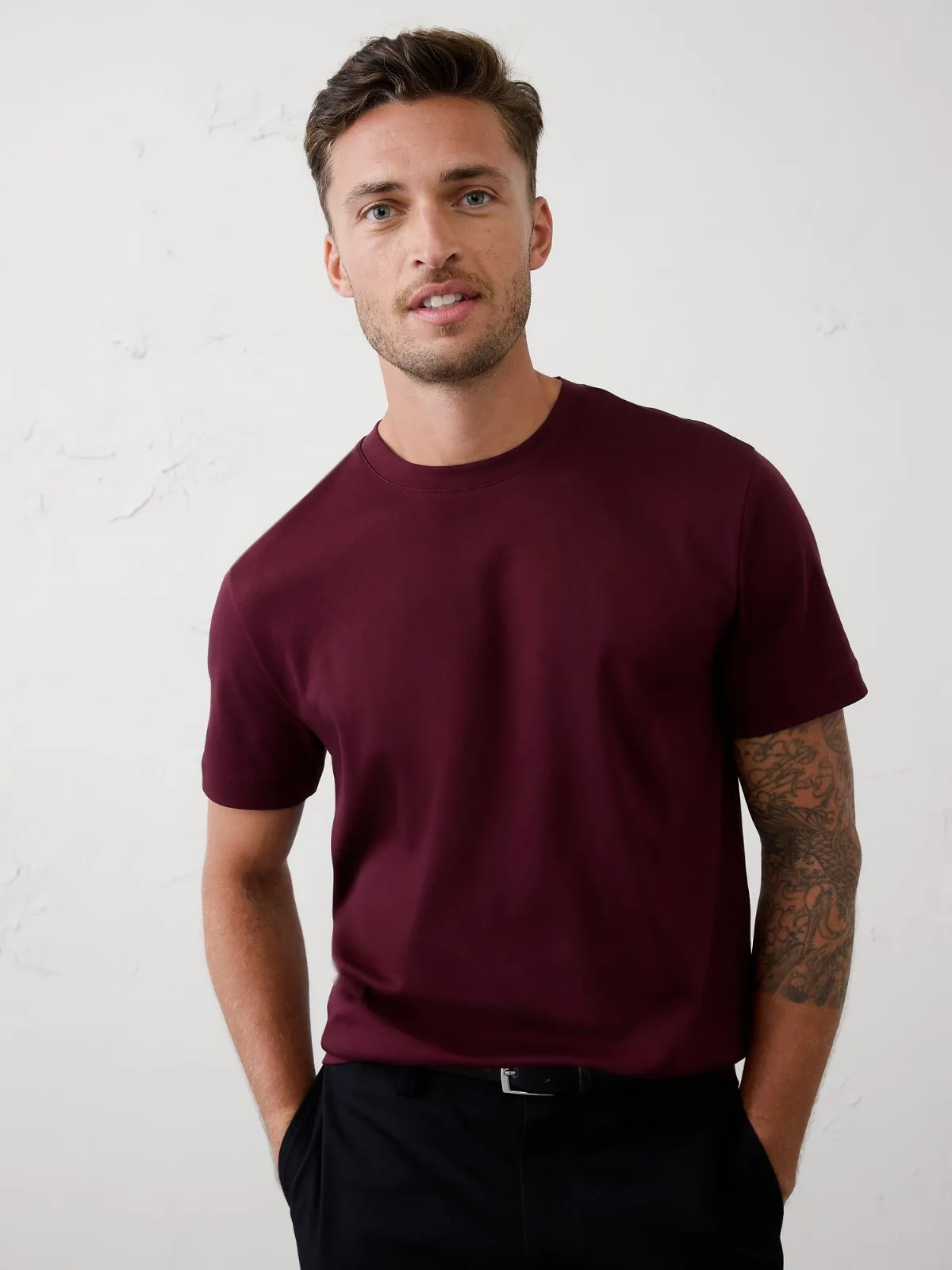 Luxe Touch Crew-Neck T-Shirt by Banana Republic