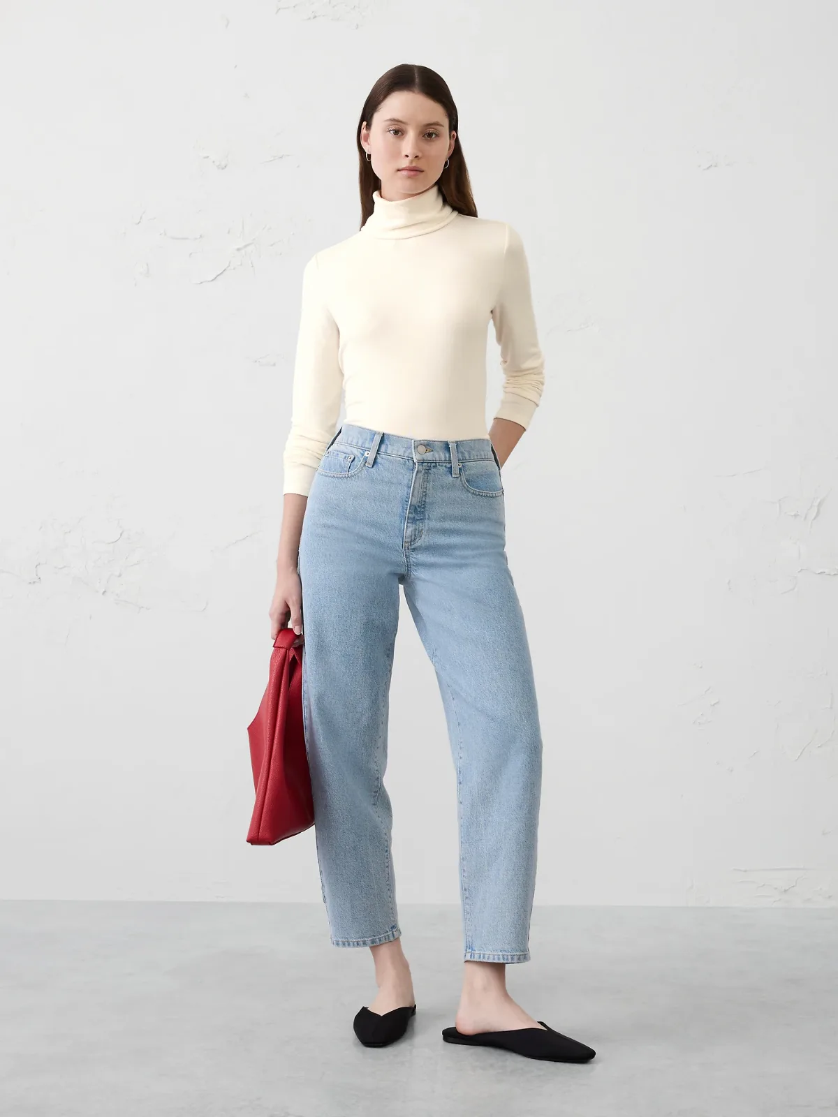 Soft Luxe Turtleneck Top by Banana Republic