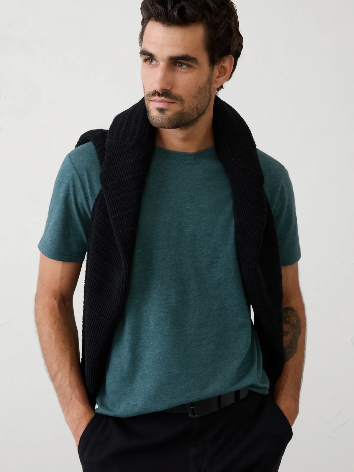Standard-Fit Premium Wash Crew-Neck T-Shirt by Banana Republic
