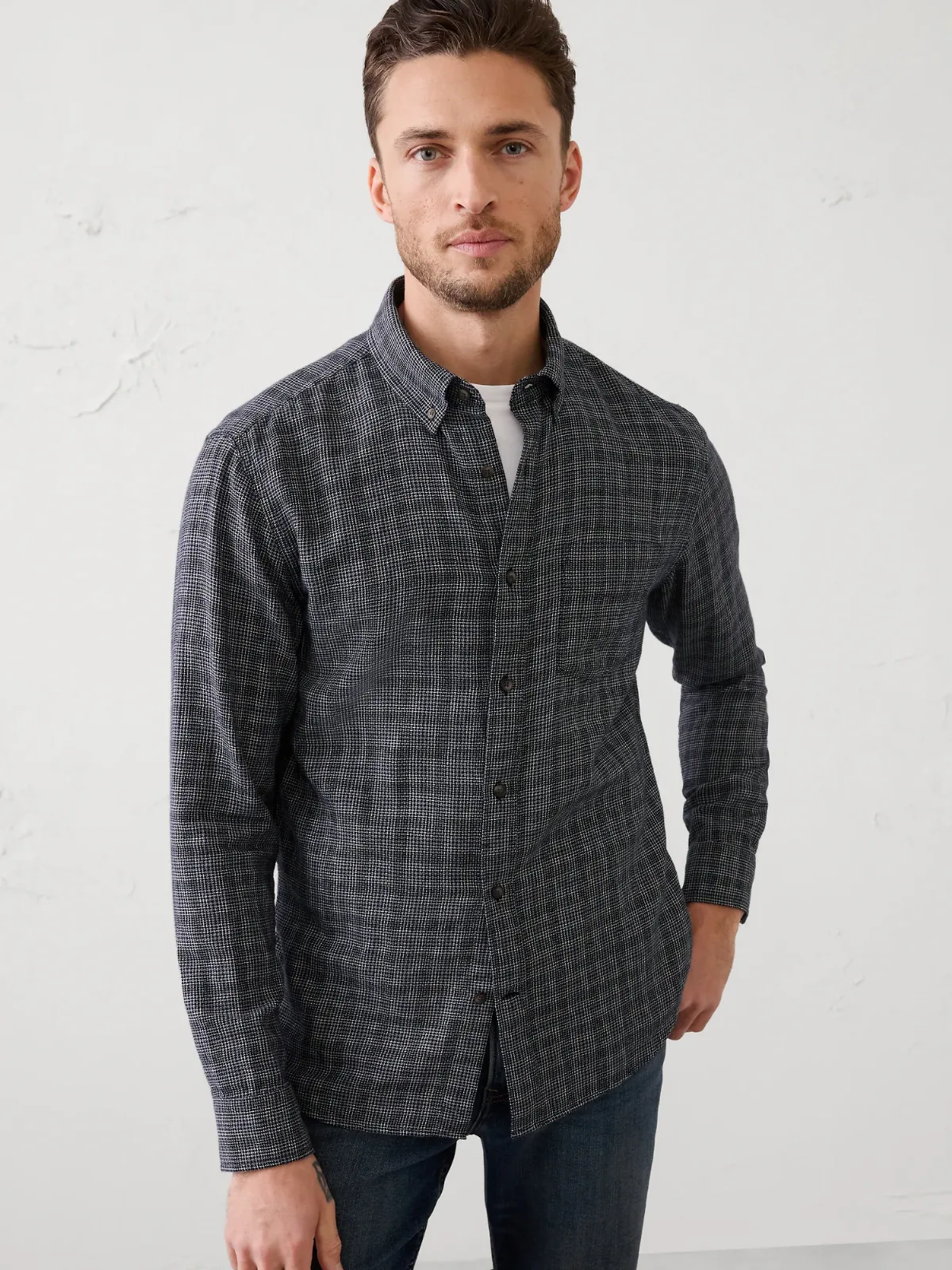 Slim-Fit Textured Shirt by Banana Republic