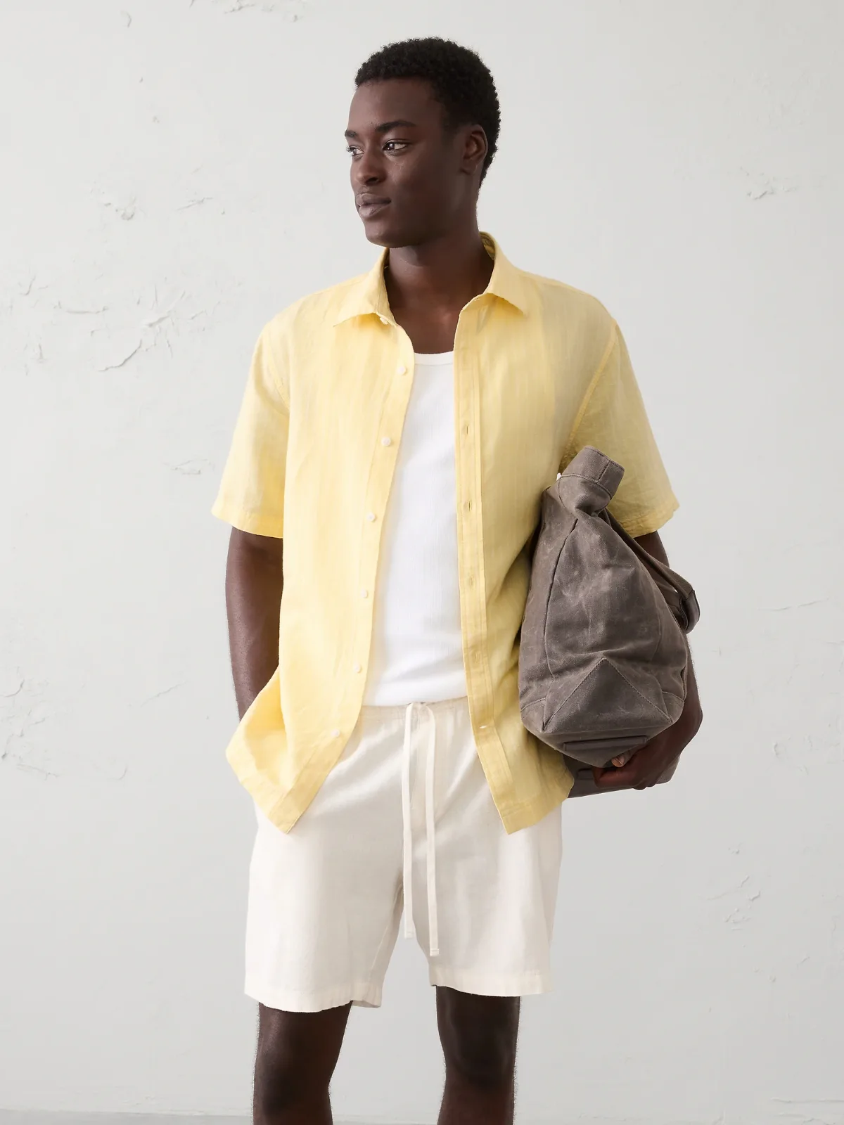 Standard-Fit Linen-Blend Shirt by Banana Republic