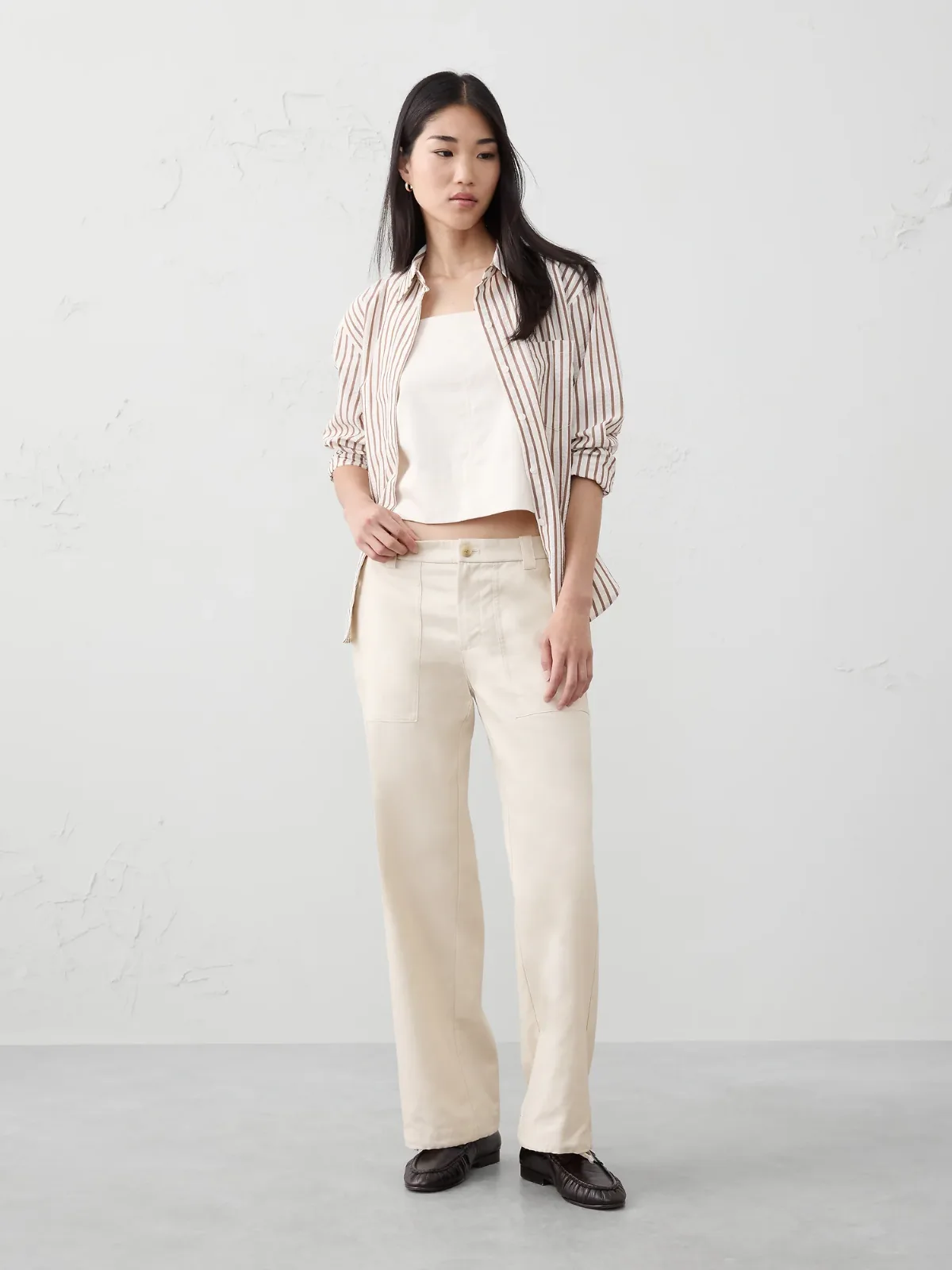 Straight Mid-Rise Utility Pant by Banana Republic