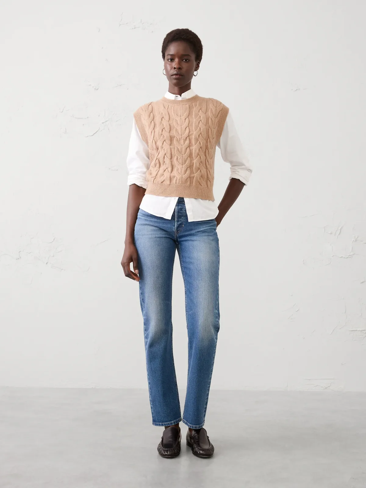 Cable Sweater Vest by Banana Republic