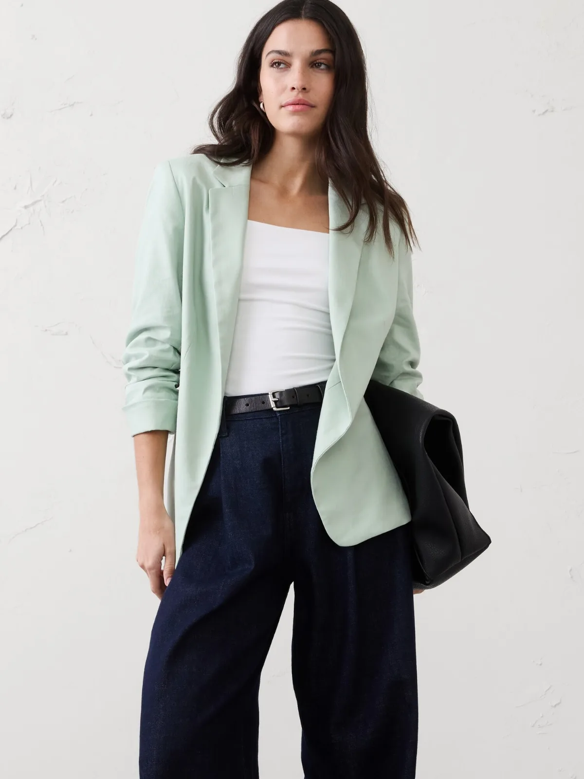 Linen-Blend Hayden Blazer by Banana Republic