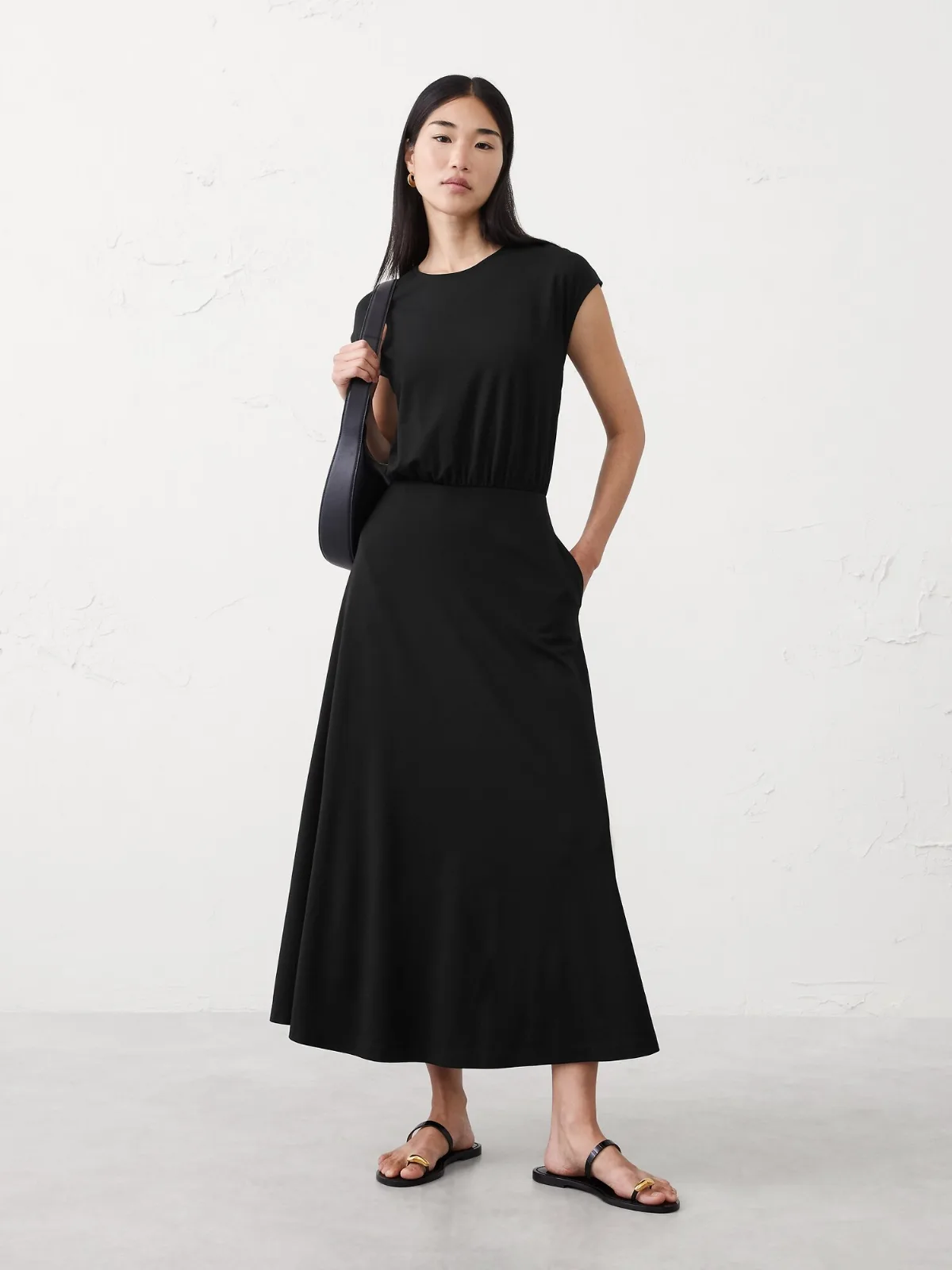 Knit Ponte Midi Dress by Banana Republic