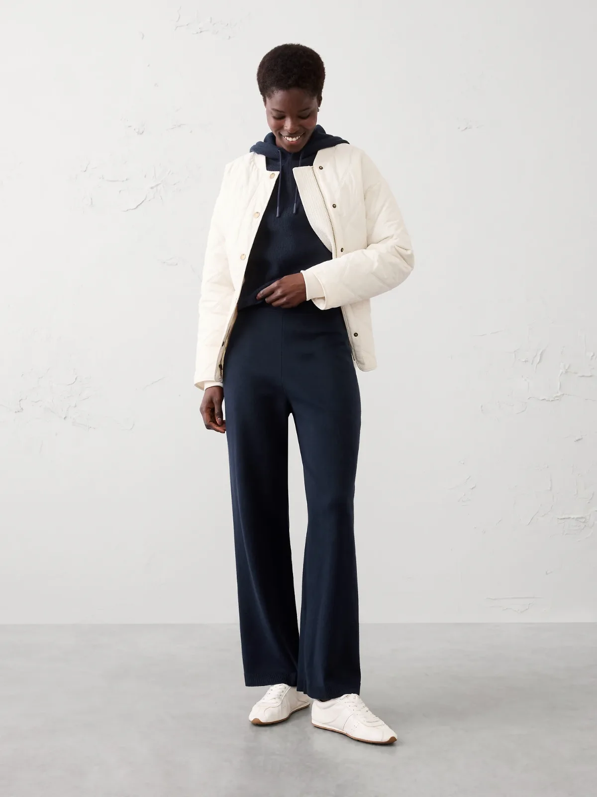 Wide-Leg Mid-Rise Pull-On Sweater Pant by Banana Republic