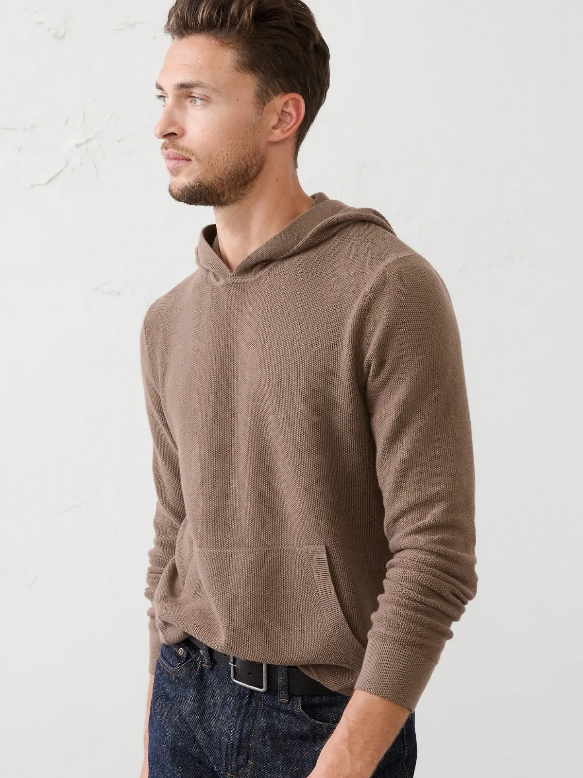 Textured Sweater Hoodie
