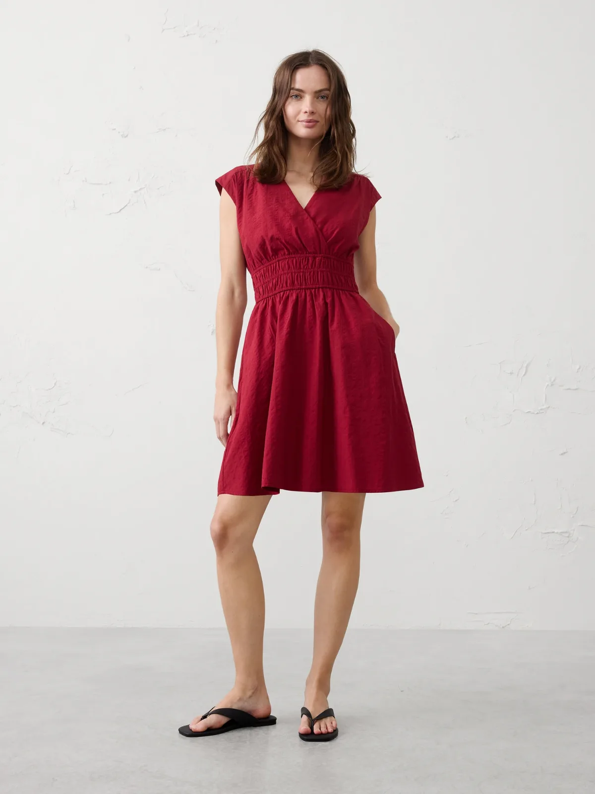 Seersucker Mini Dress by Banana Republic
