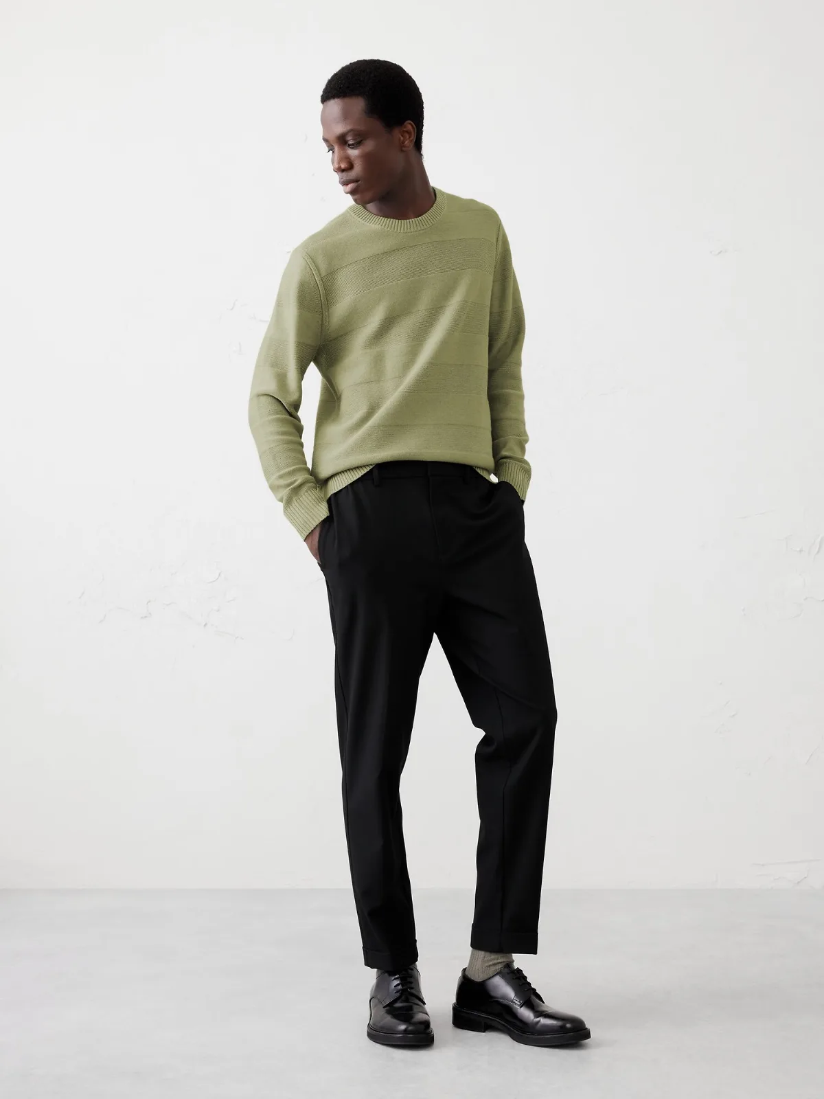 Textured Striped Sweater by Banana Republic