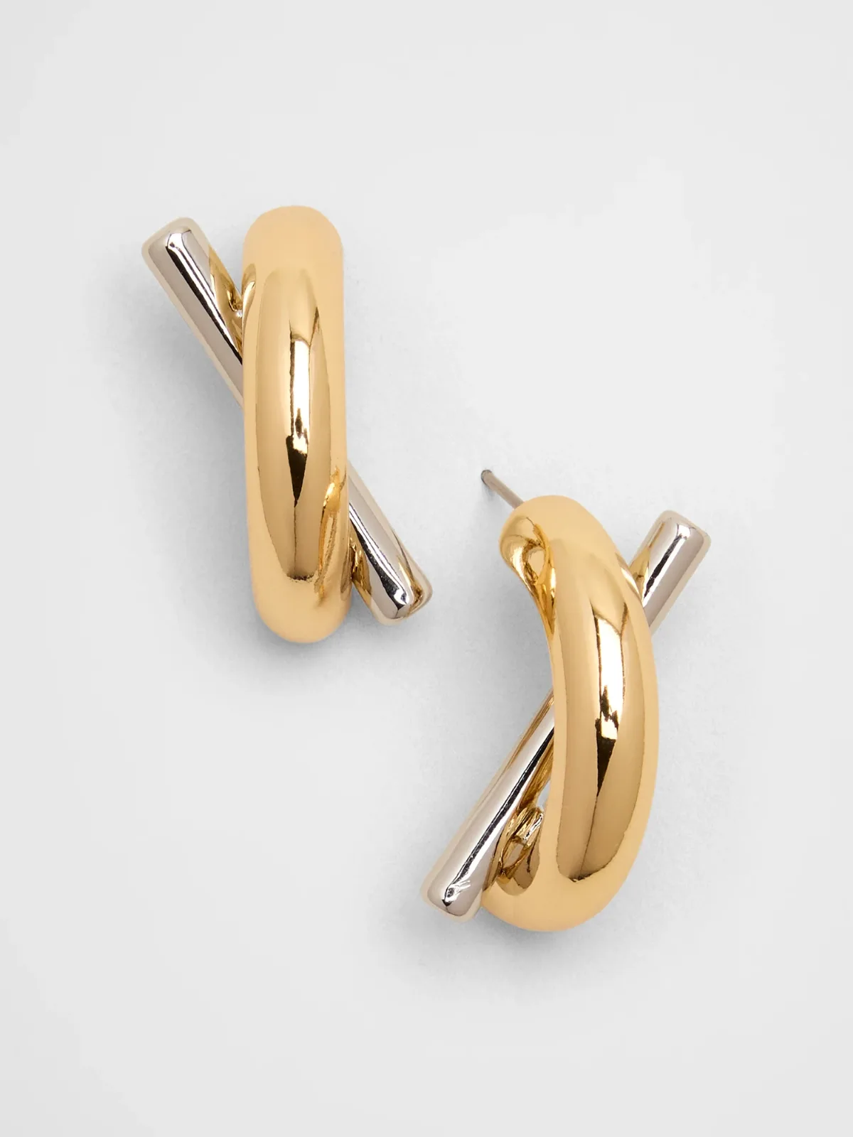 Mixed Metal Bar Earrings by Banana Republic