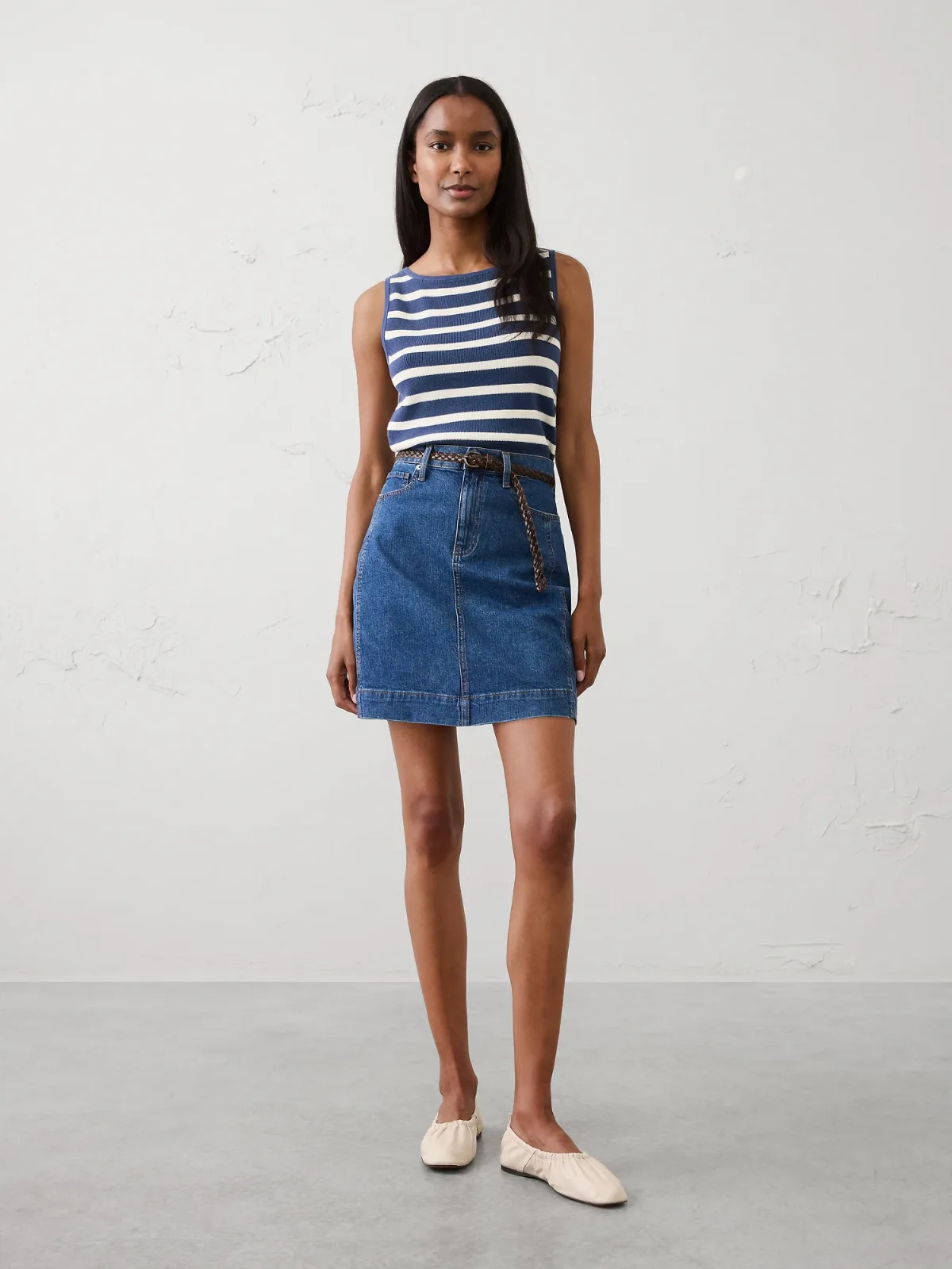 Denim Pieced Utility Mini Skirt by Banana Republic