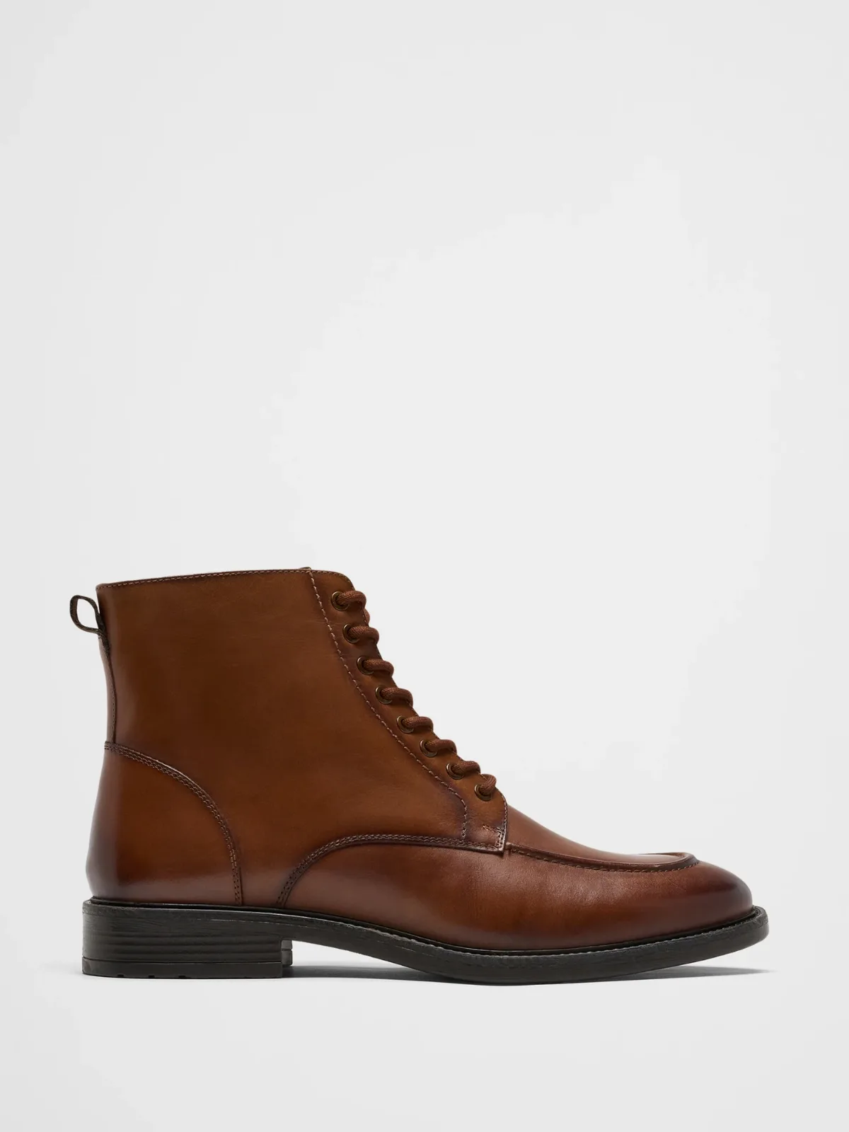 Smooth Leather Moc Toe Boot by Banana Republic
