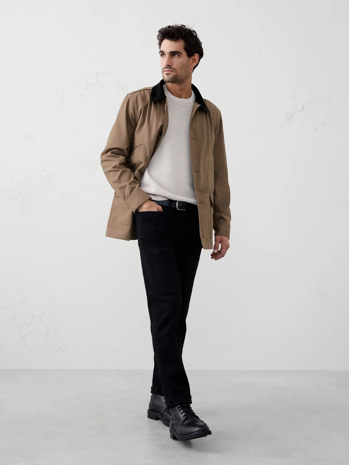 Corduroy Collar Barn Jacket by Banana Republic