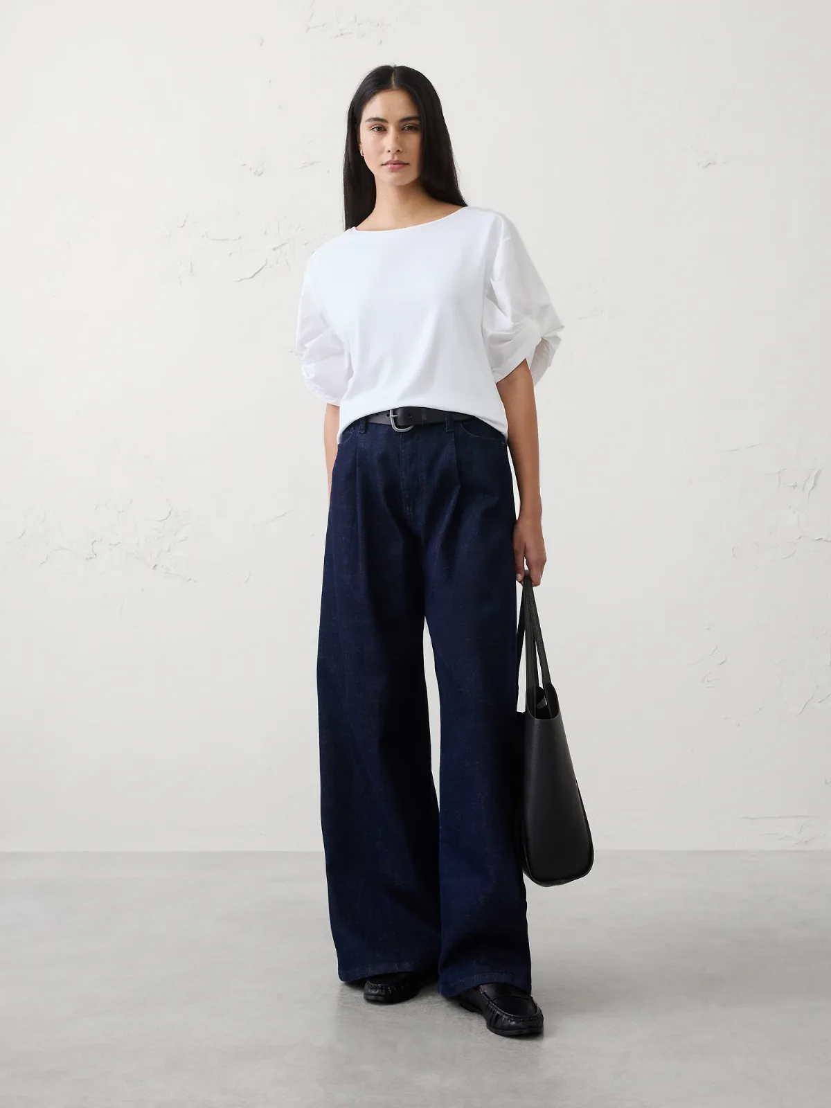 Mixed Media Volume-Sleeve Top