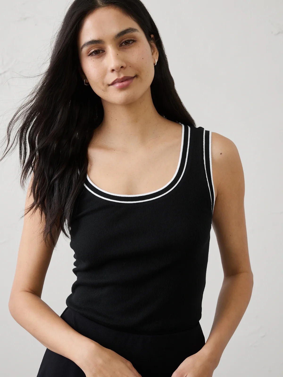 Ribbed Scoop-Neck Tank by Banana Republic