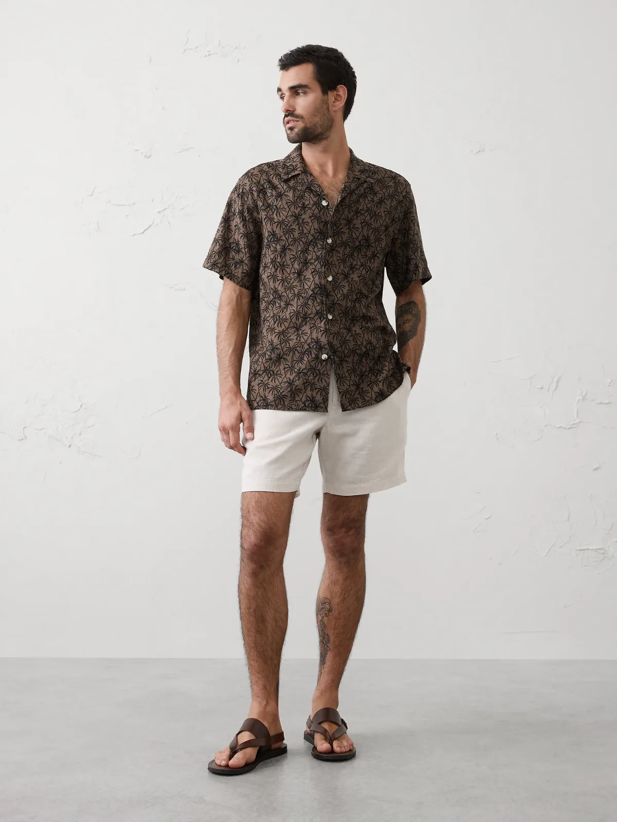 Standard-Fit Textured Resort Shirt by Banana Republic