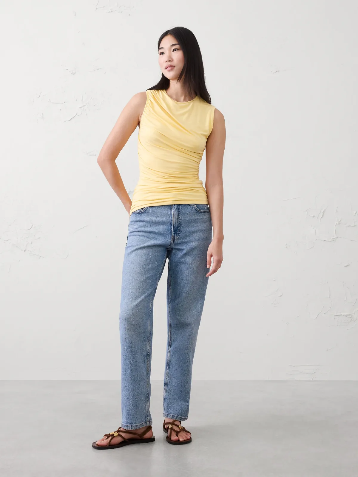 Jersey Ruched Top by Banana Republic