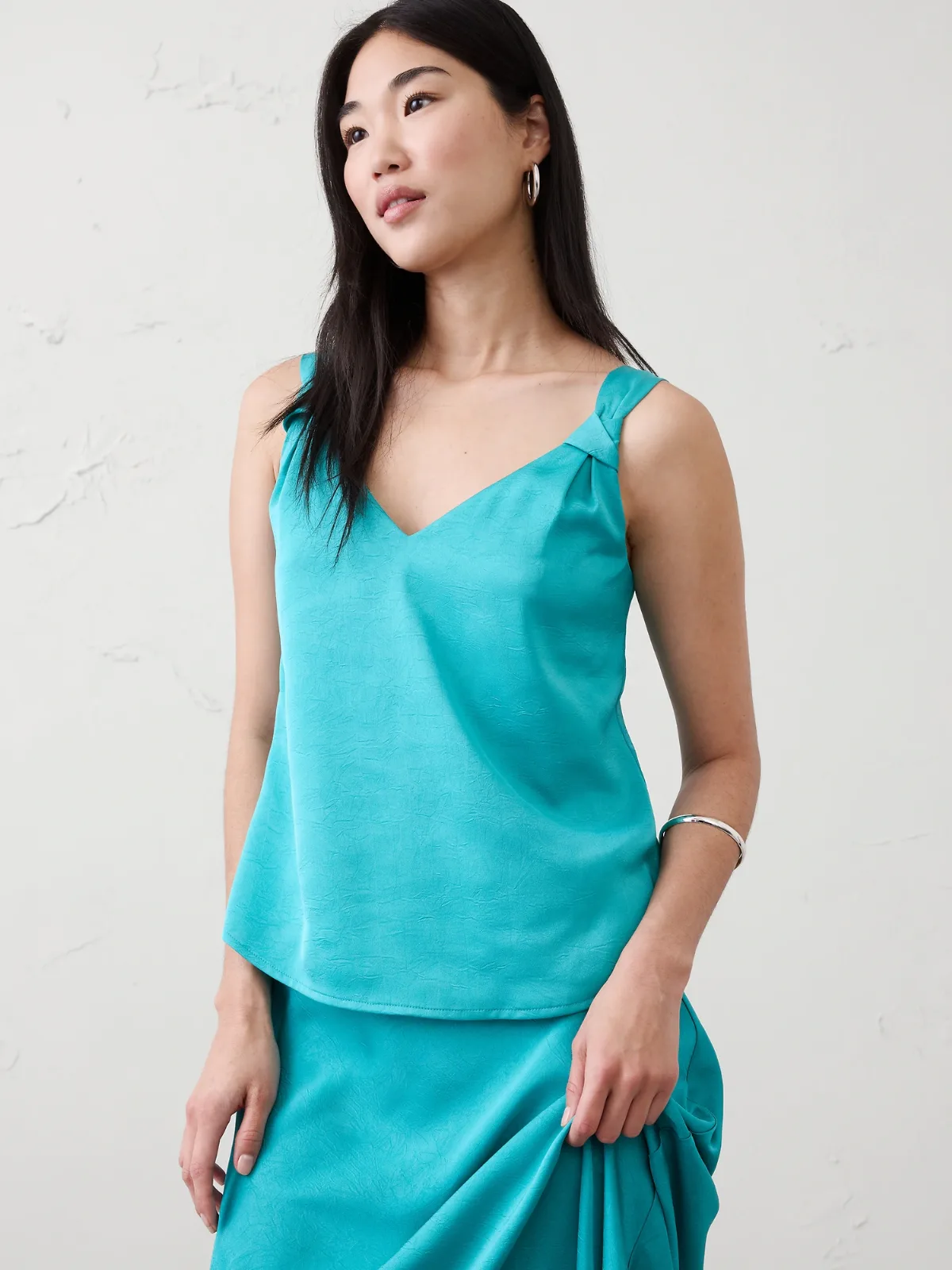 Knotted V-Neck Top by Banana Republic