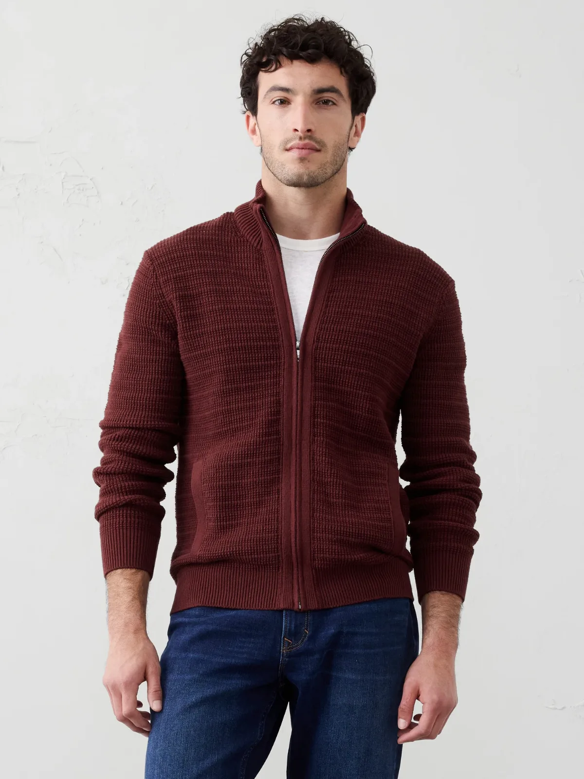 Textured Sweater Jacket by Banana Republic