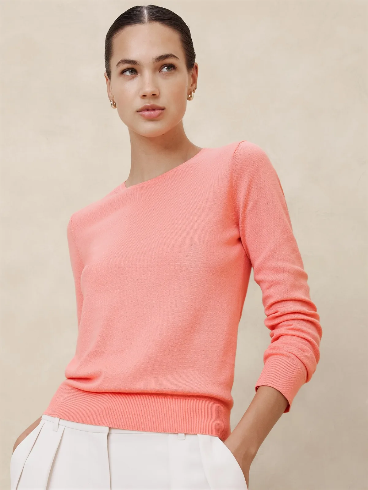Forever Crew-Neck Sweater by Banana Republic