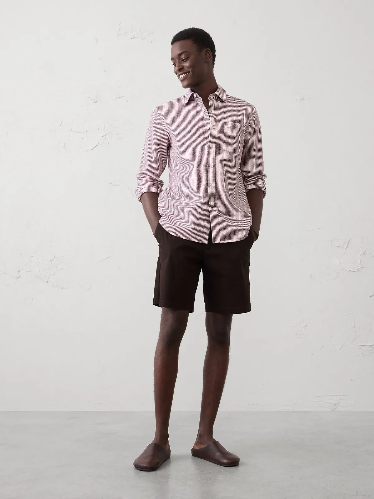 Standard-Fit Seersucker Shirt by Banana Republic