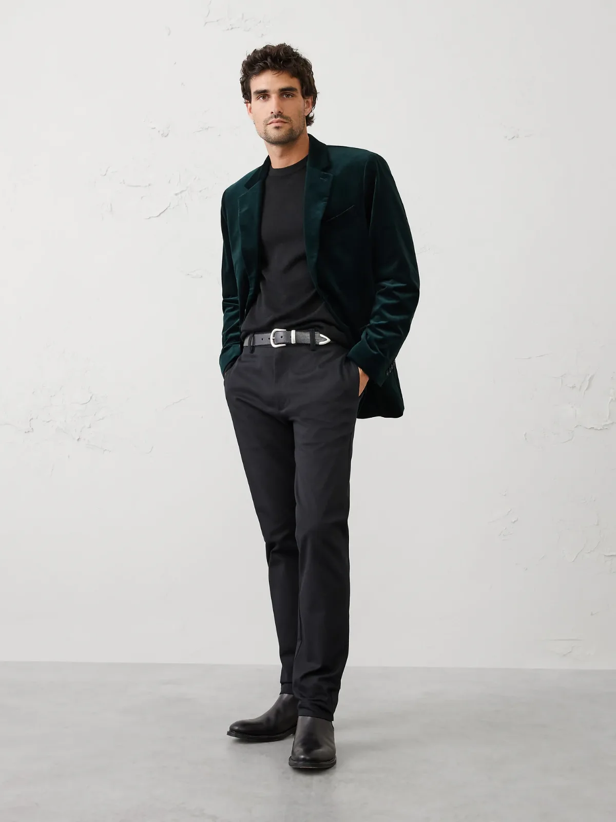 Tailored-Fit Velvet Jacket by Banana Republic
