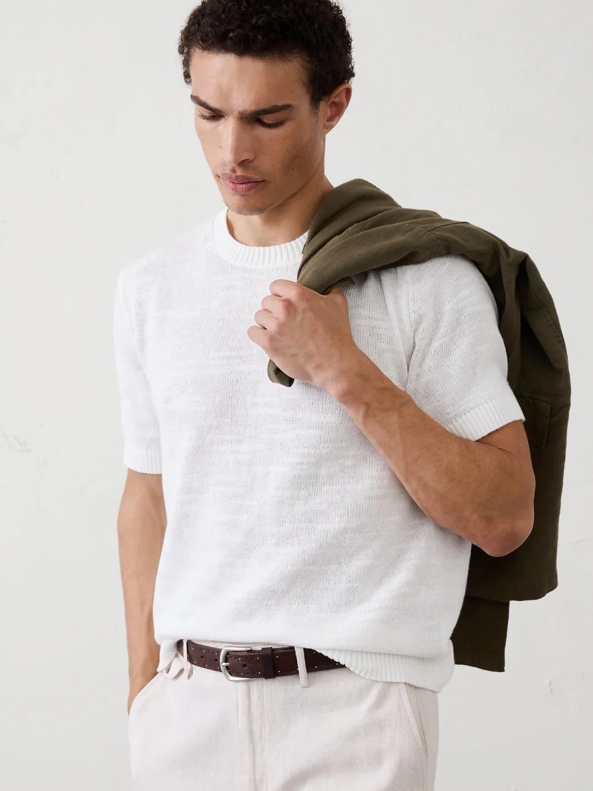 Slubby Cotton Sweater T-Shirt by Banana Republic