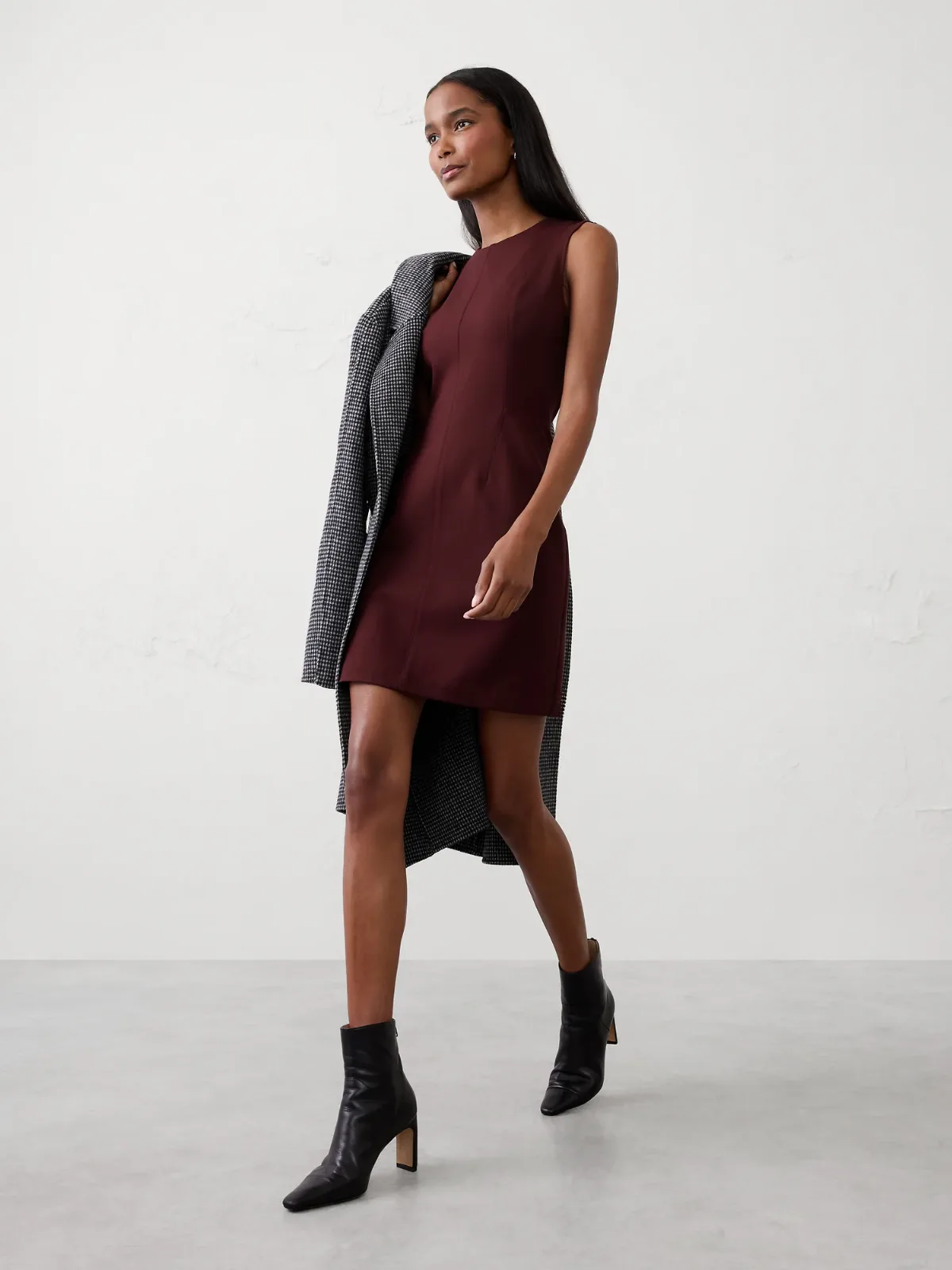 Seamed Sheath Mini Dress by Banana Republic