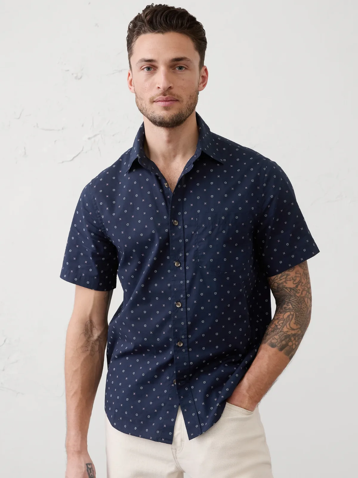 Slim-Fit Softwash Cotton Shirt by Banana Republic