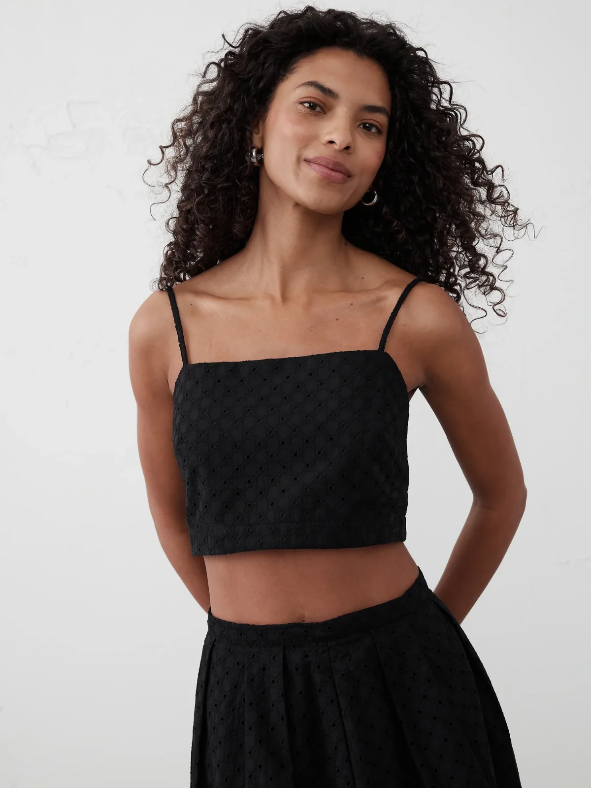 Eyelet Cropped Cami by Banana Republic
