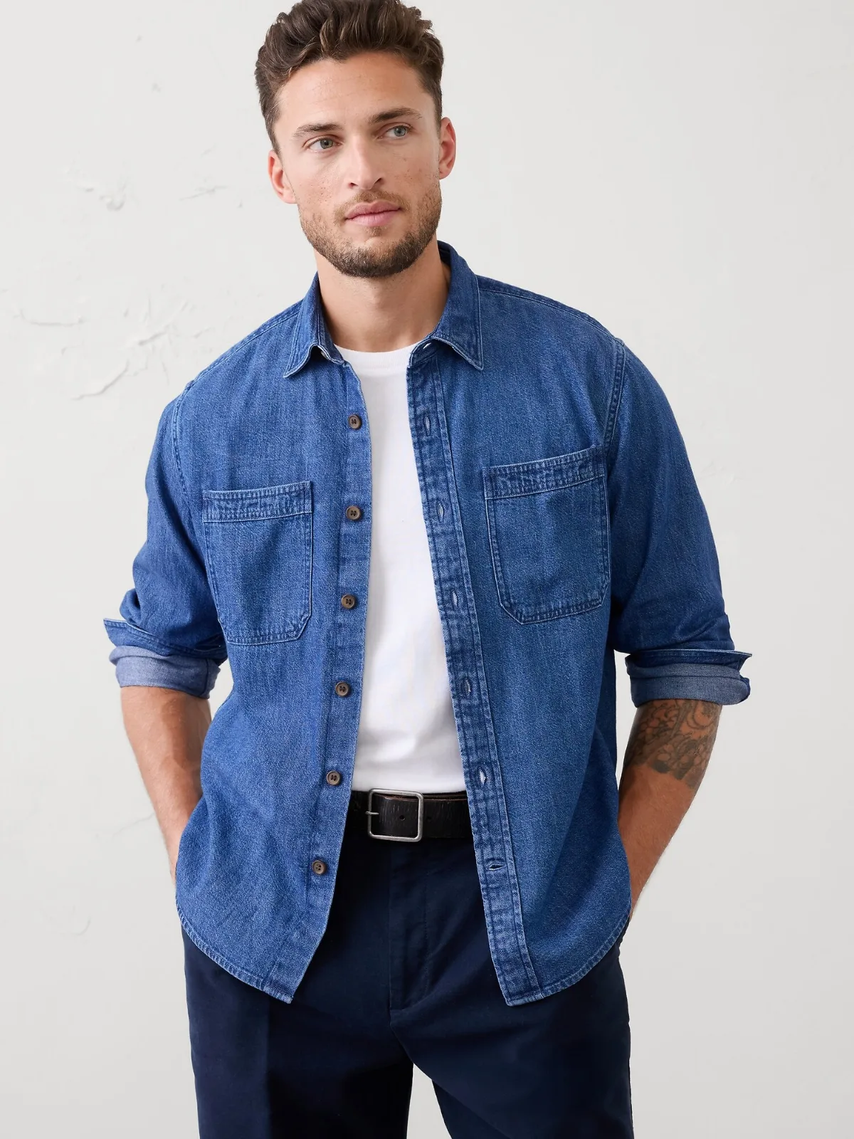 Standard-Fit Heritage Denim Shirt