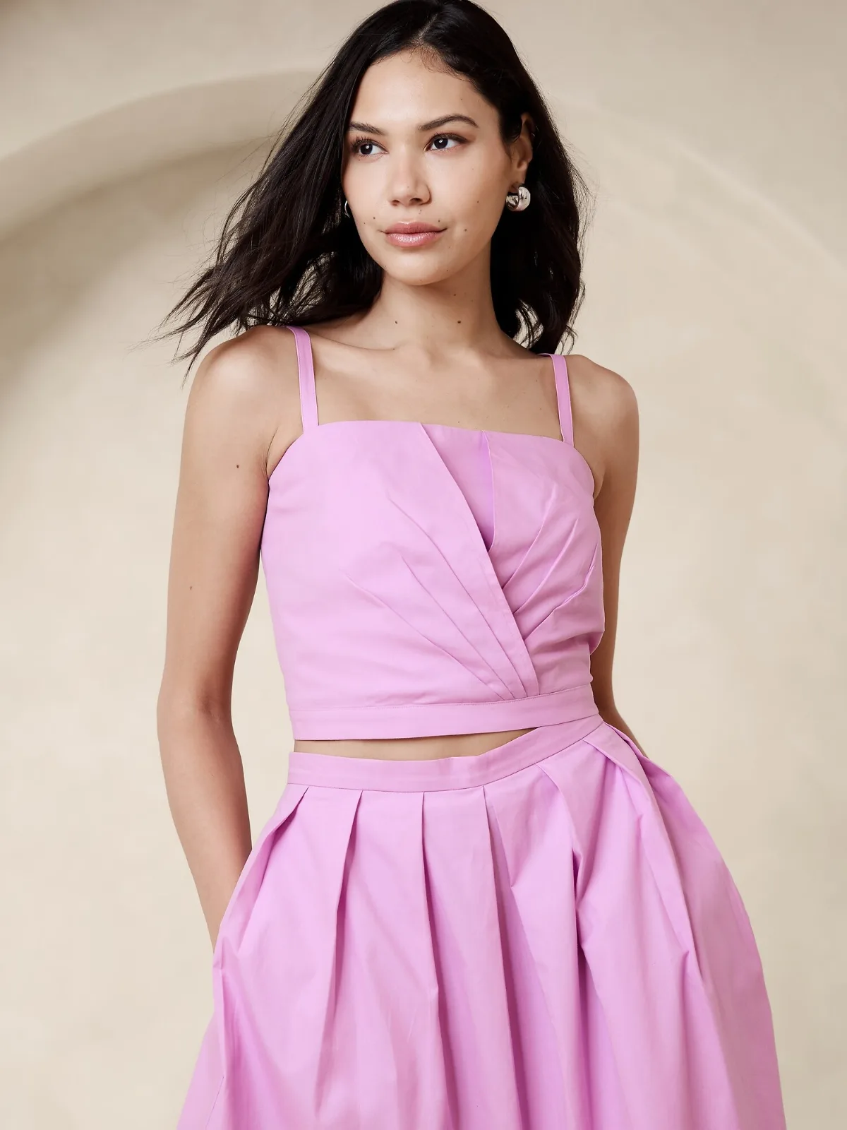 Cross-Front Cropped Top by Banana Republic