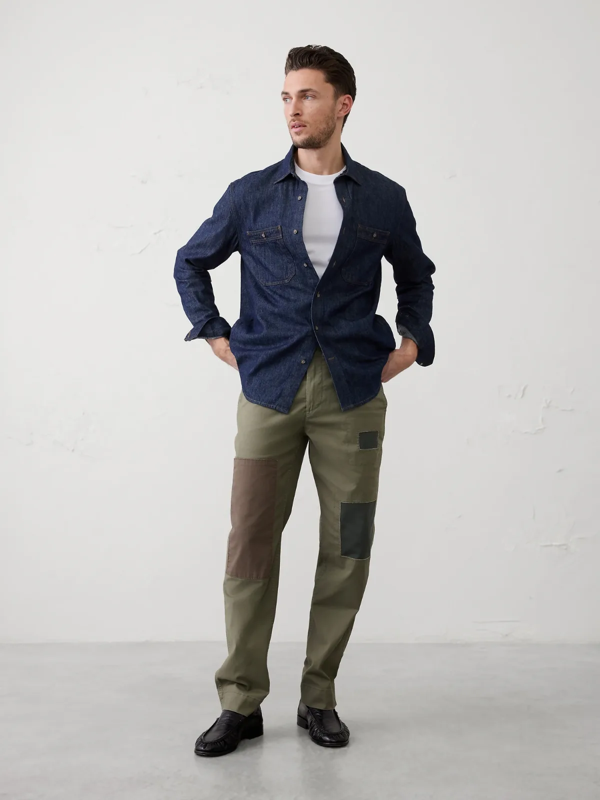 Slim Straight Patchwork Chino by Banana Republic