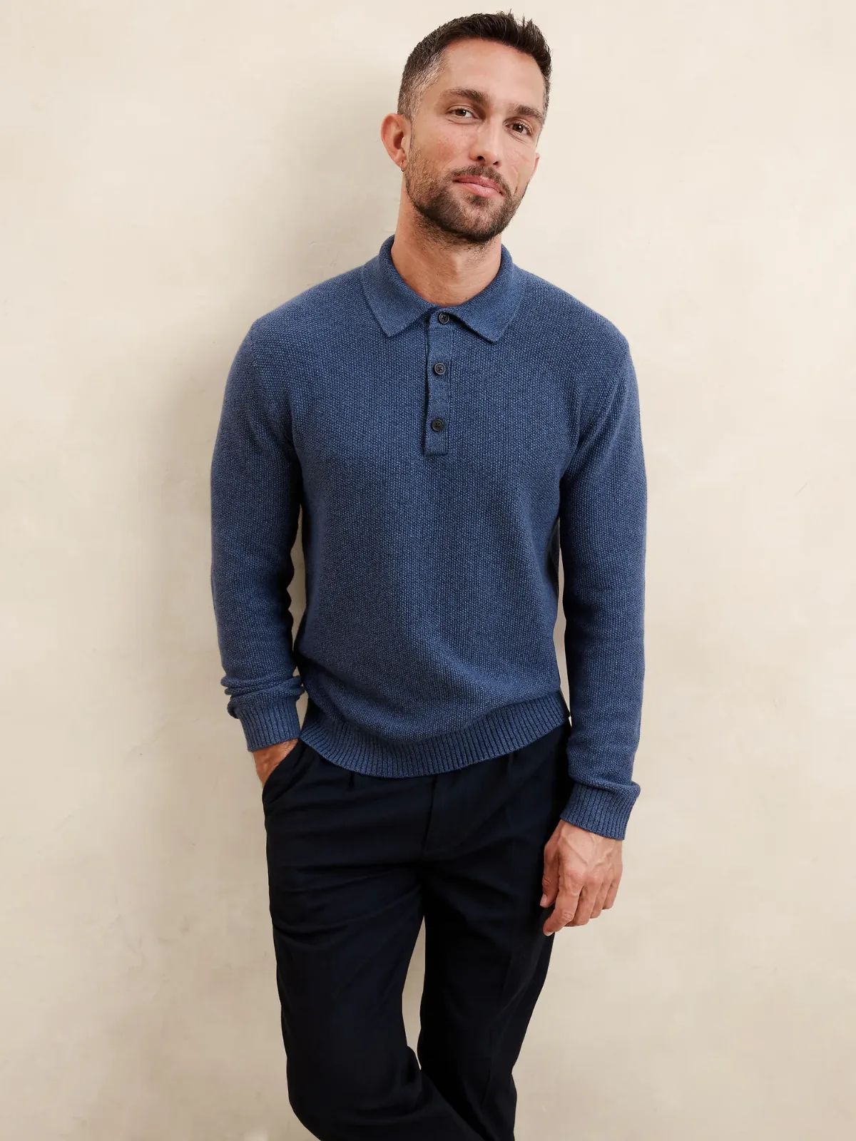 Seed Stitch Polo by Banana Republic