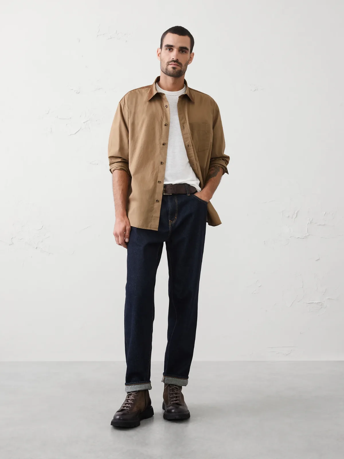 Relaxed-Fit Patchwork Shirt by Banana Republic