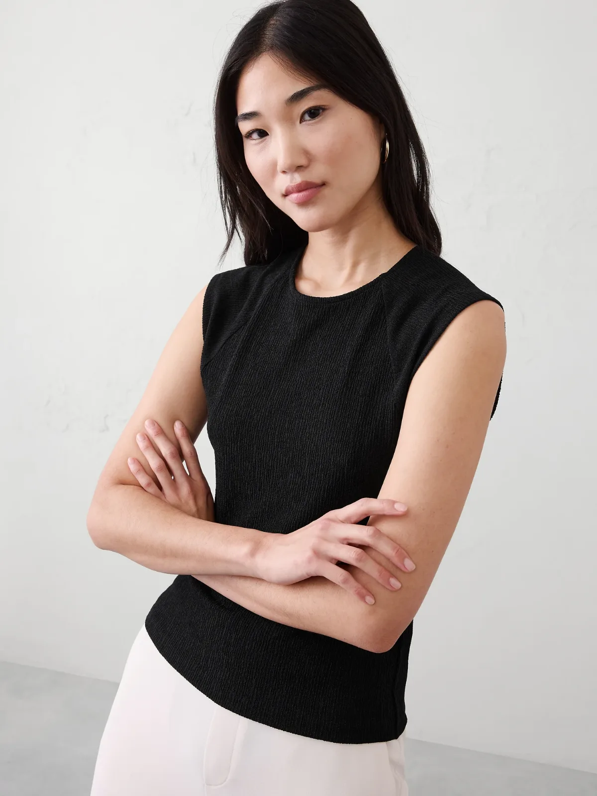 Jacquard Crinkled Top