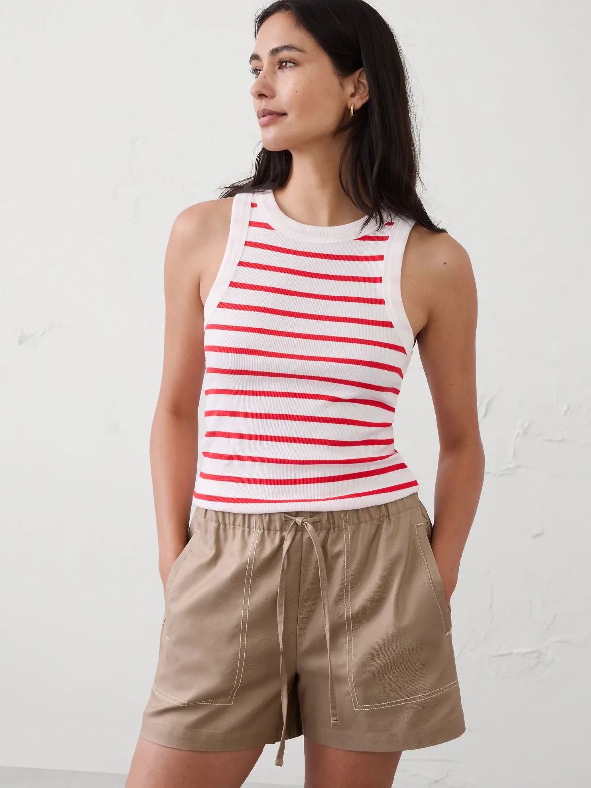 Ribbed Racer Tank by Banana Republic