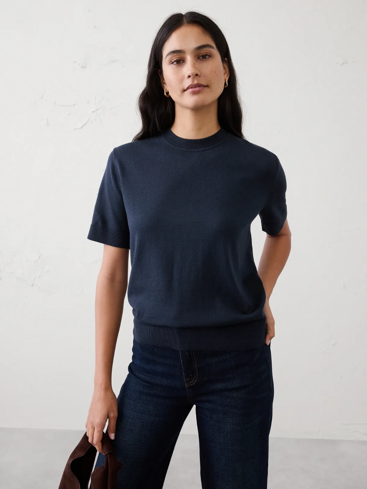 Forever Short-Sleeve Sweater by Banana Republic