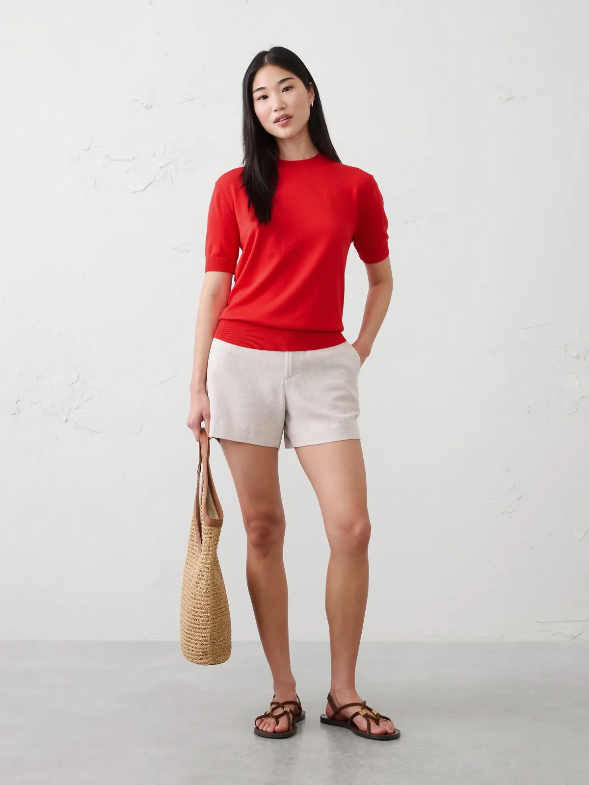 Forever Short-Sleeve Sweater by Banana Republic