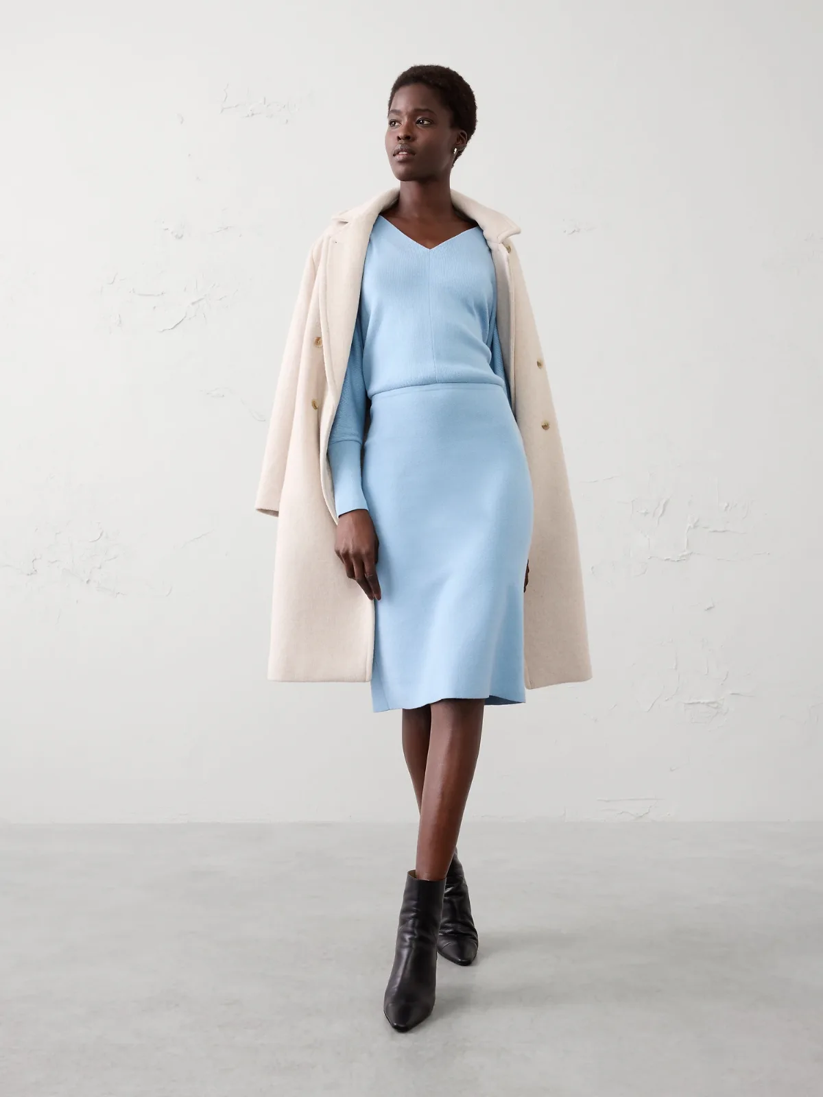 Blouson Knee Length Sweater Dress by Banana Republic