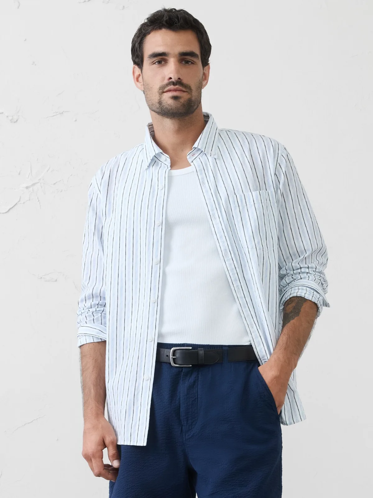 Standard-Fit Seersucker Shirt by Banana Republic