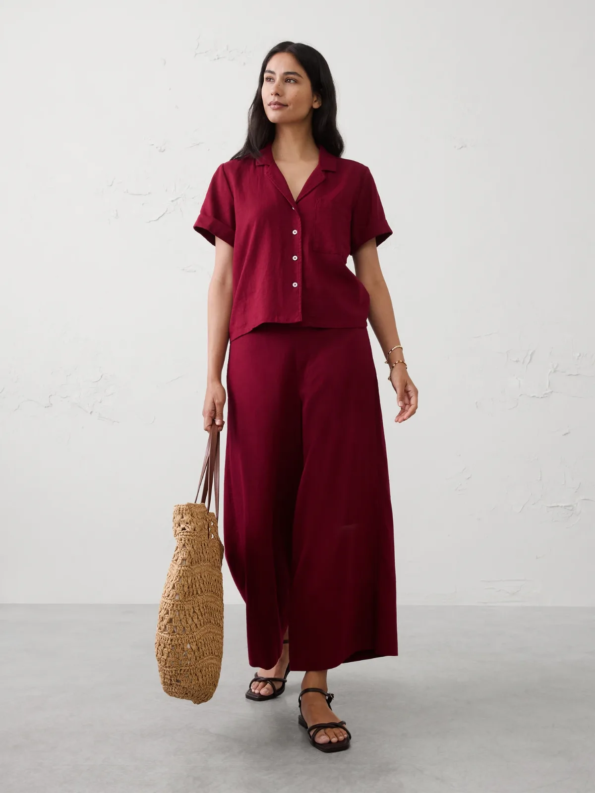 Linen-Blend Shirt