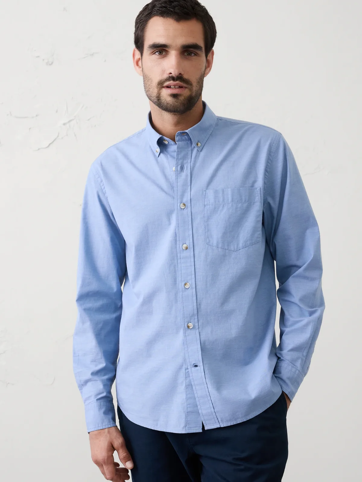 Standard-Fit Softwash Chambray Shirt by Banana Republic