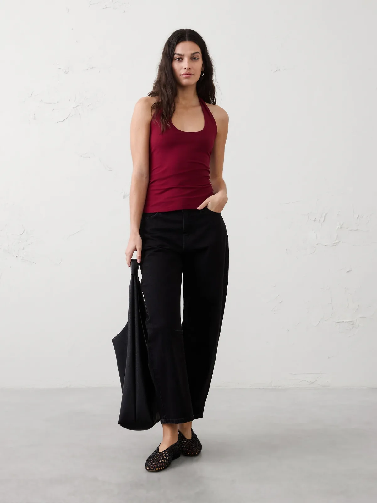 Soft Stretch Halter Top by Banana Republic