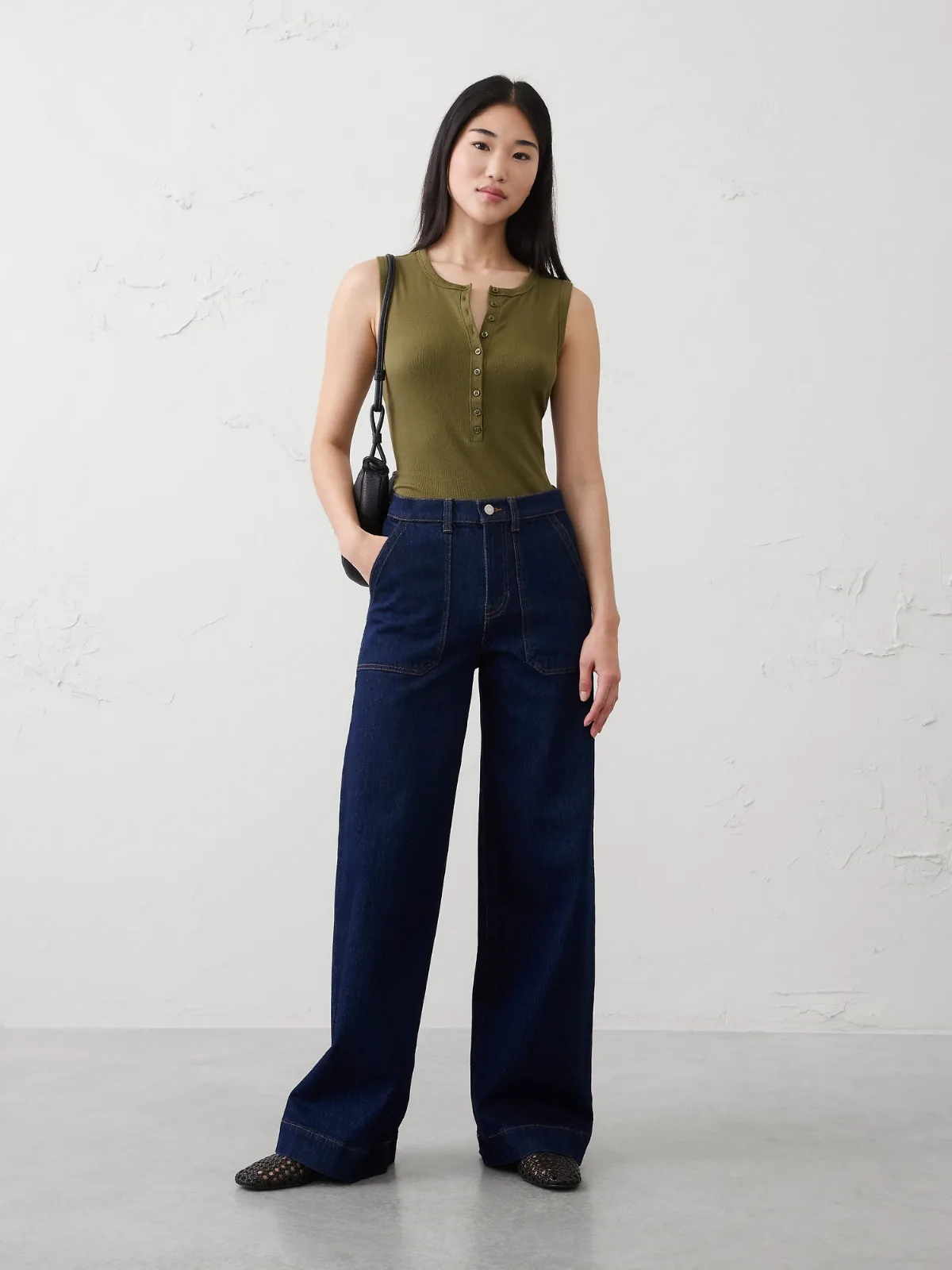 Ribbed Henley by Banana Republic