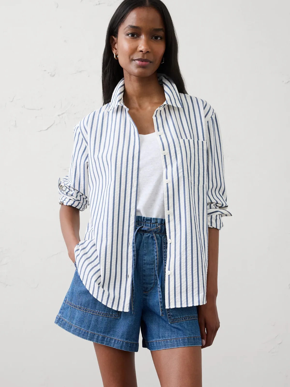 Seersucker Shirt by Banana Republic