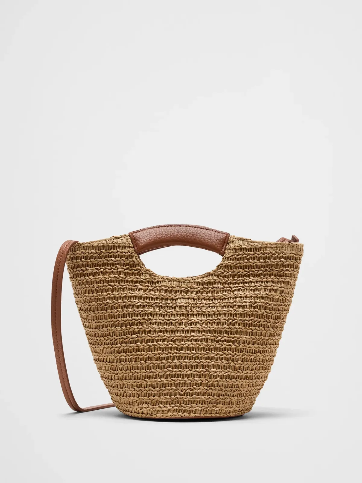 Straw Mini Bucket Crossbody by Banana Republic