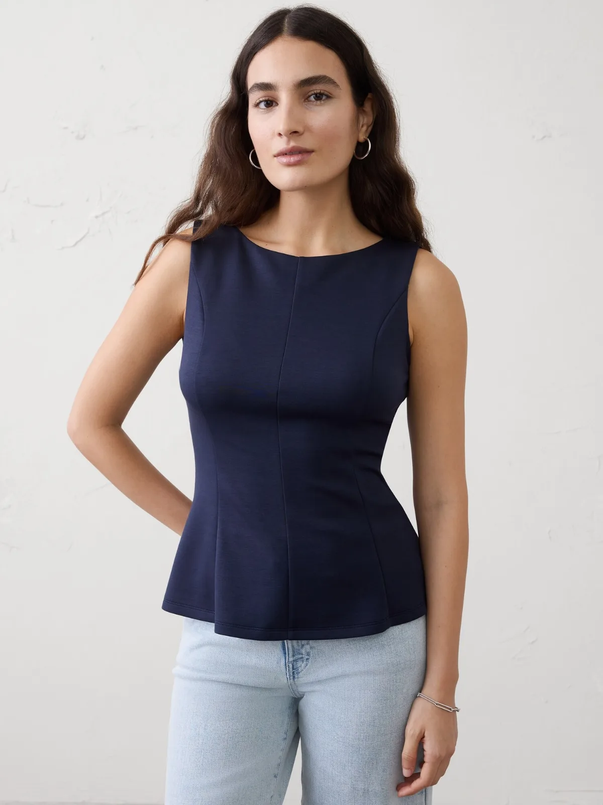 Soft Touch Peplum-Hem Top by Banana Republic